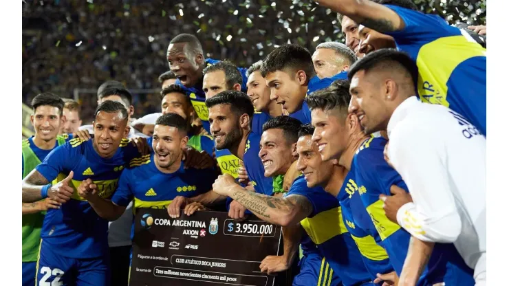 Boca Juniors festejando el pase a la final de la Copa Argentina 2019-20 (Foto: GettyImages)
