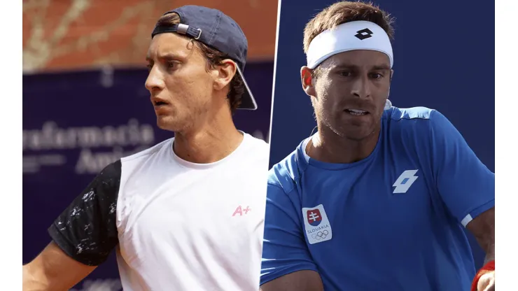 Renzo Olivo vs. Norbert Gombos por la Qualy del Australian Open (Foto: Getty Images).
