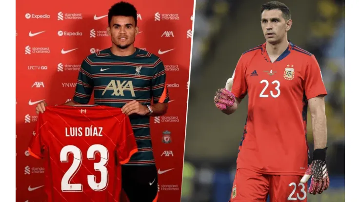 Luis Díaz, con la 23 del Liverpool.
