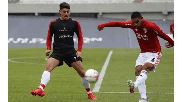 River y Huracán jugaron un amistoso en el Monumental.
