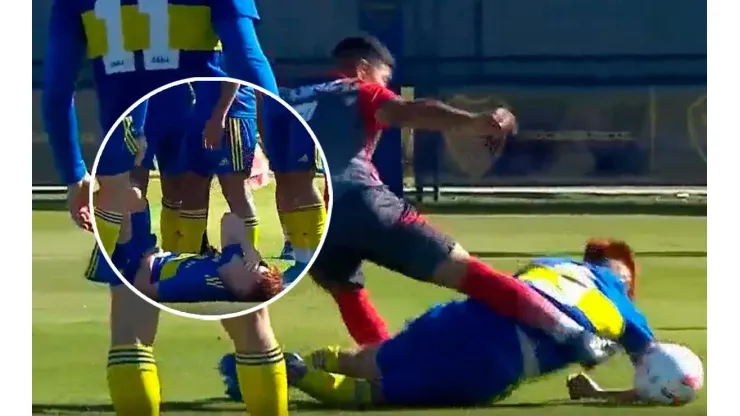 VIDEO | Barco volvió a jugar en la Reserva de Boca y protagonizó un escándalo: brutal patada y roja