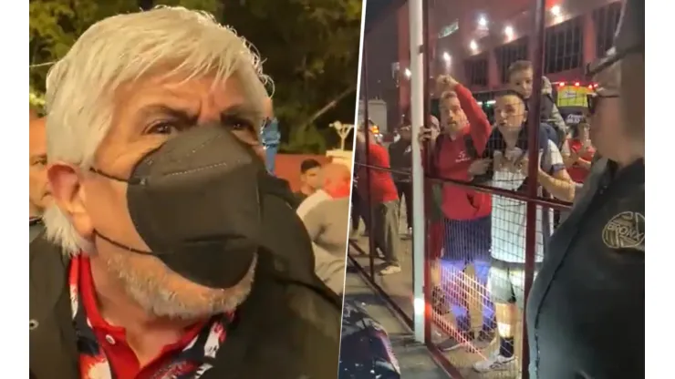 Moyano se cruzó con un hincha.
