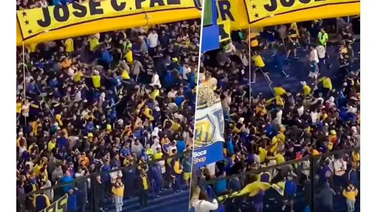 VIDEO | Piñas en La Bombonera en pleno partido de Boca