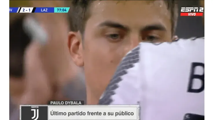 VIDEO | El llanto de Dybala en su último partido con la Juventus