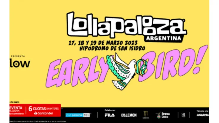 Los Early Birds salen HOY a la venta.
