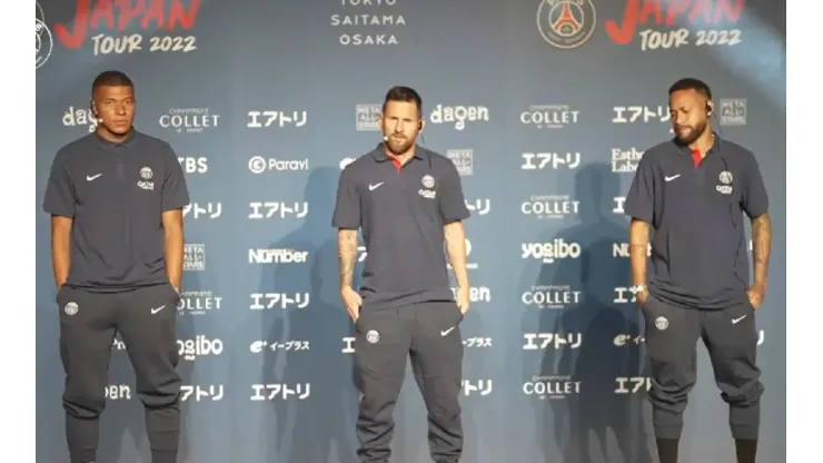 Las caras del PSG: Lionel Messi dio una conferencia junto a Mbappé y Neymar en Japón