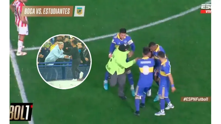 VIDEO | El sobrino de Rojo se metió a la cancha tras el gol de su tío en Boca