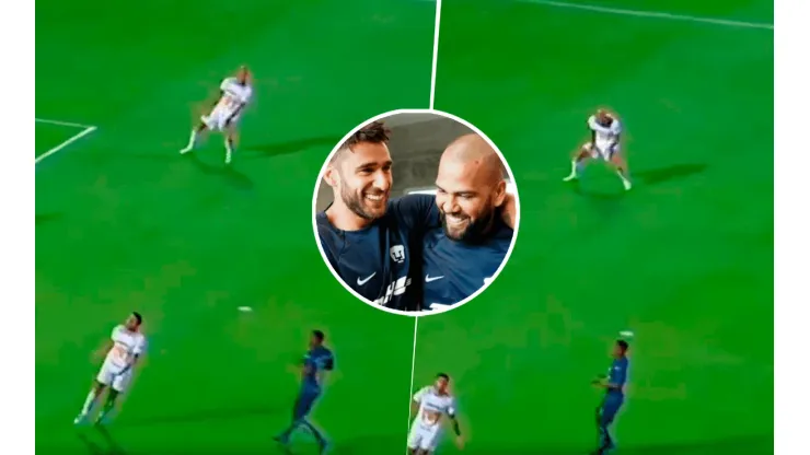 VIDEO | La furia de Dani Alves con Salvio por no pasarle la pelota en Pumas