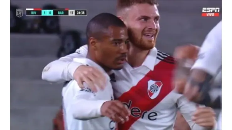 VIDEO | ¿Hubo offside? Poco le importó a De la Cruz, que abrió el marcador para River