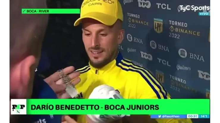 Dos perlitas de Benedetto: el amuleto que le dio un hincha y su picante frase a todos los que "salen a hablar boludeces"