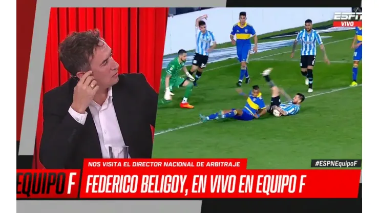 Beligoy y la jugada del Racing-Boca.
