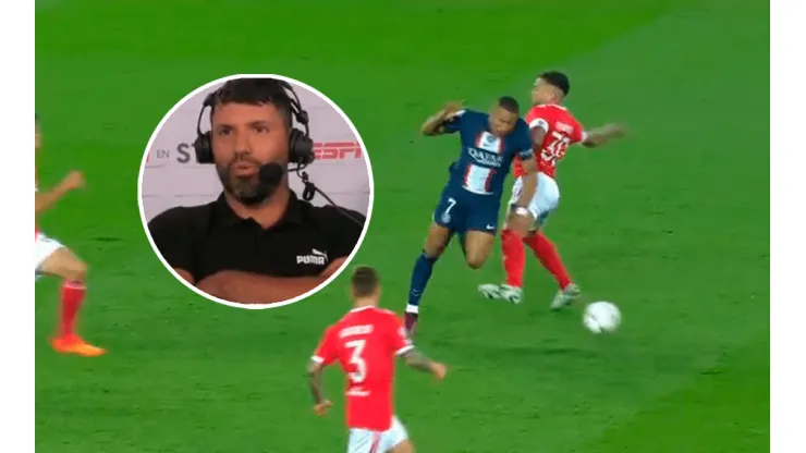 VIDEO | La reacción de Agüero a la patada de Otamendi a Mbappé: "Uhhh"