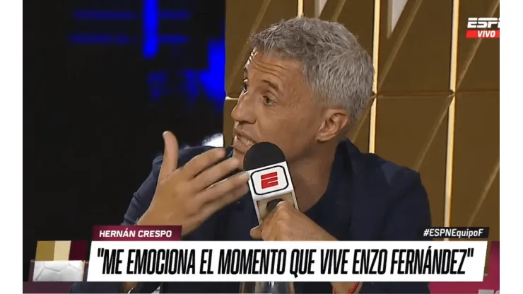 VIDEO | Crespo se quebró al aire al hablar de Enzo Fernández