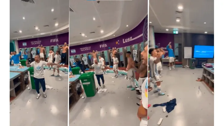 VIDEO | El descontrolado festejo en el vestuario de Argentina tras el pase a la final del Mundial