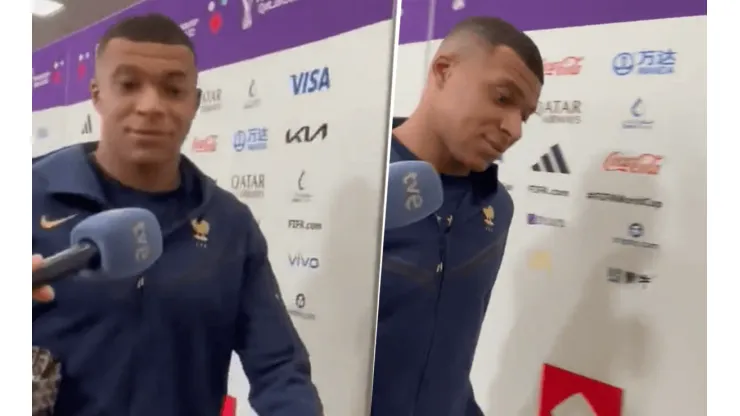 ¿Qué le pasa? La cara que puso Mbappé cuando le nombraron a Messi