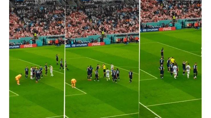 VIDEO | ¡No se vio! La increíble acción de De Paul antes de que Messi patee el penal ante Croacia