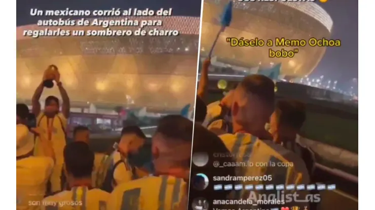 VIDEO | "Dáselo a Memo Ochoa, bobo": un jugador de la Selección se burló de un hincha mexicano