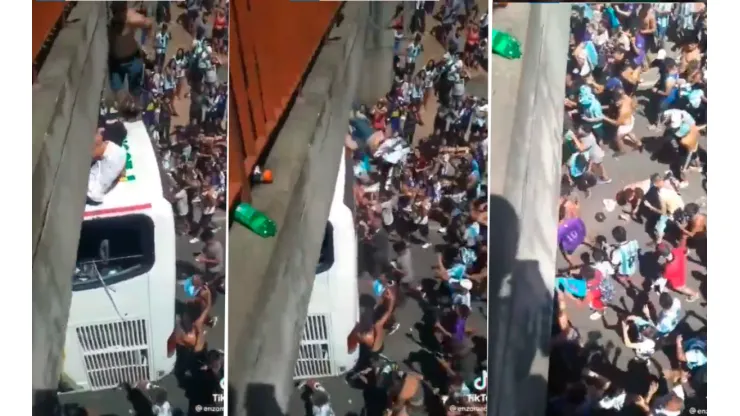 VIDEO | Se supo: así quedó el hincha que se tiró de un puente al micro y cayó en la autopista