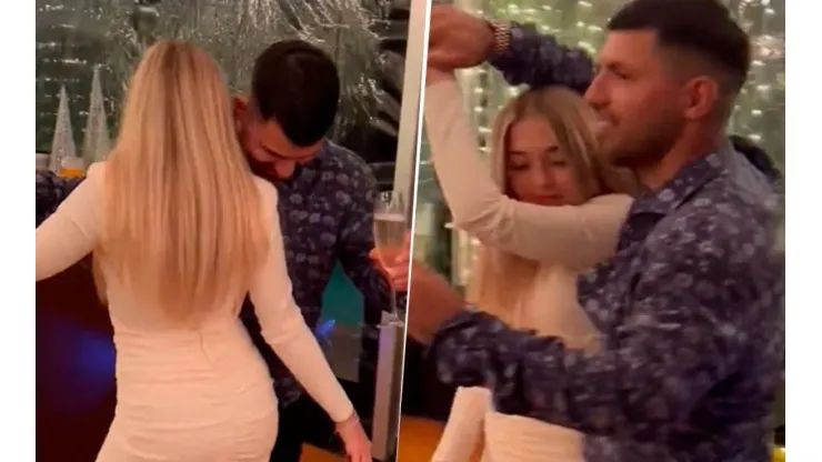 VIDEO | El Kun, bailando una cumbia bien pegadito junto a su novia