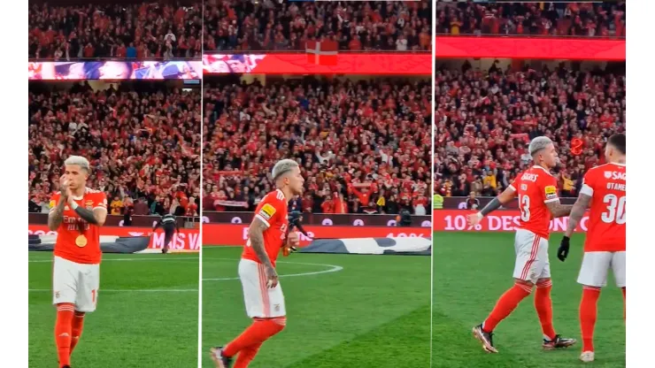 VIDEO | Tras la polémica, así fue el homenaje del Benfica a Enzo Fernández por el titulo en Qatar