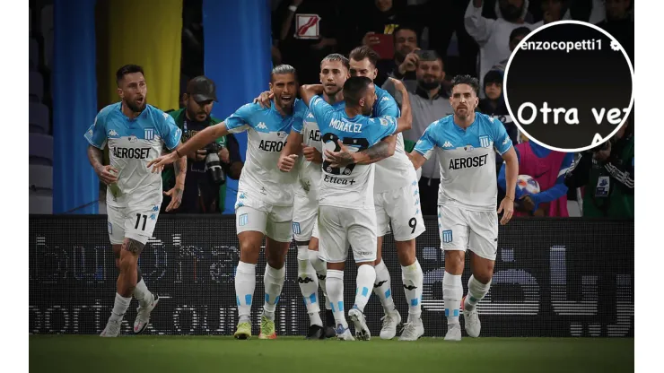 "Otra vez...": la picante historia de Copetti tras el título de Racing ante Boca en Abu Dhabi