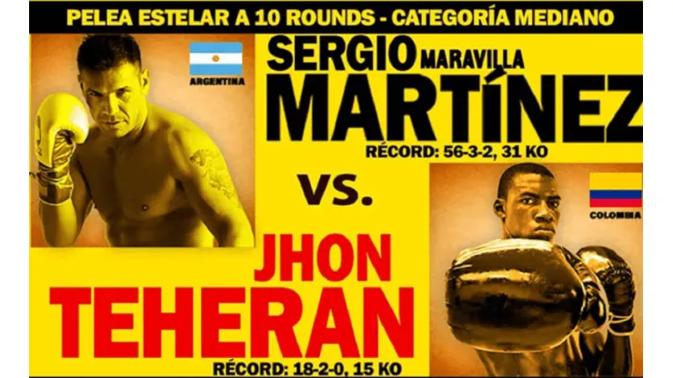 Maravilla Martínez enfrentará a John Teherán.
