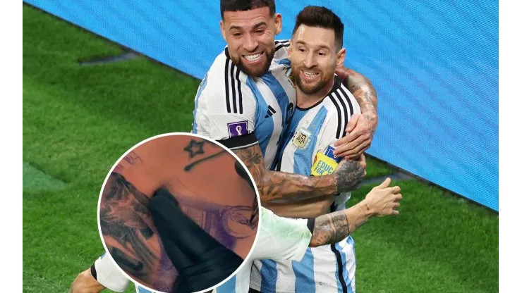 Sorprendente: el alucinante tatuaje que Otamendi se hizo de ¡Messi! y la reacción del capitán