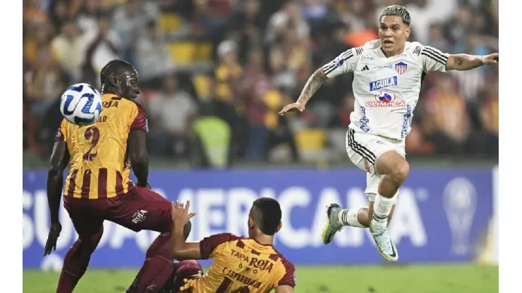 El guiño de Juanfer durante el partido de River en medio de su conflictiva situación con Junior