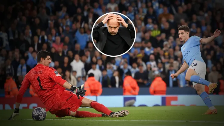 No se había visto: la reacción de Pep Guardiola tras el gol de Julián Álvarez