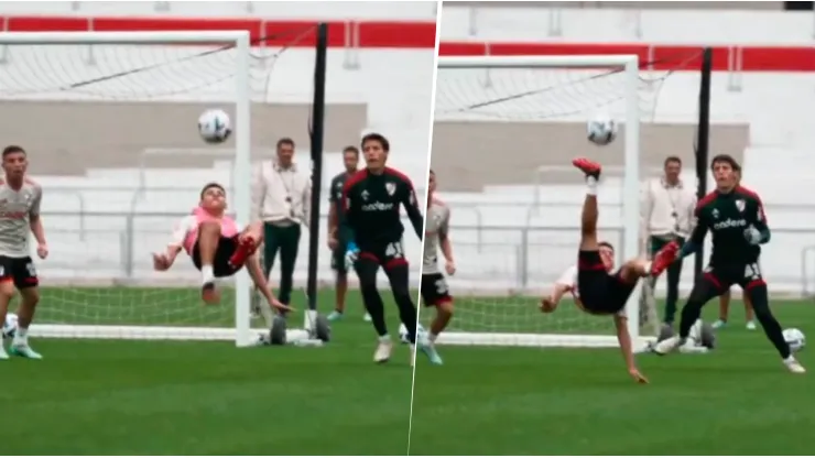 VIDEO | Un atrevido: la chilena de Echeverri que enloquece a todo River