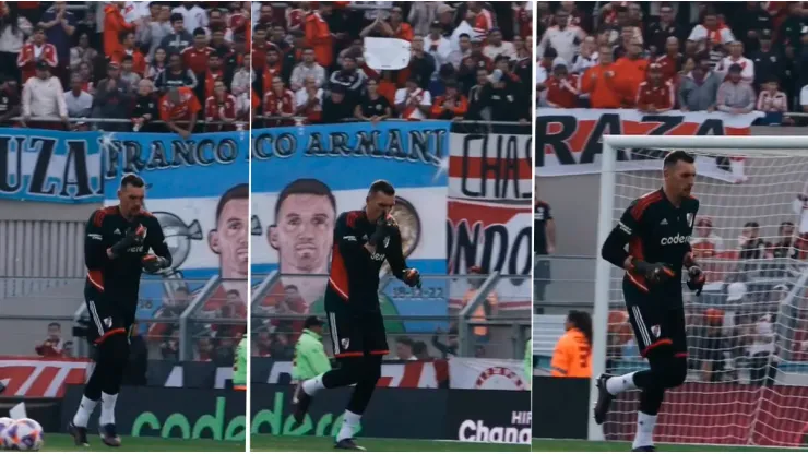 VIDEO | Esto hicieron los hinchas de River cuando Armani salió al campo de juego