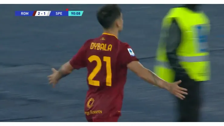 El festejo de Paulo Dybala.
