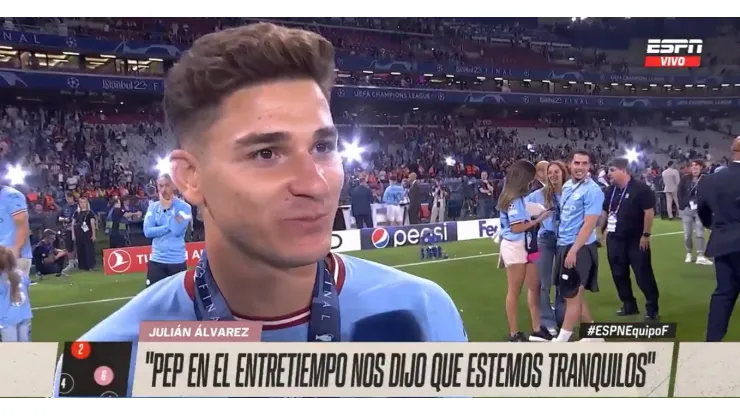 La frase de Julián Álvarez sobre su futuro que impactó a todos en Manchester: "Veremos como sigue"