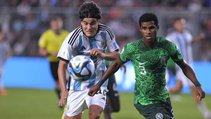 Luka Romero en el partido contra Nigeria.
