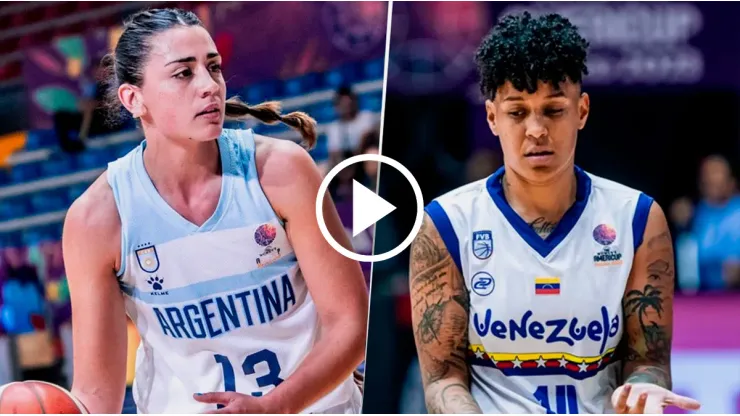 Argentina vs. Venezuela por la Americup Femenina.
