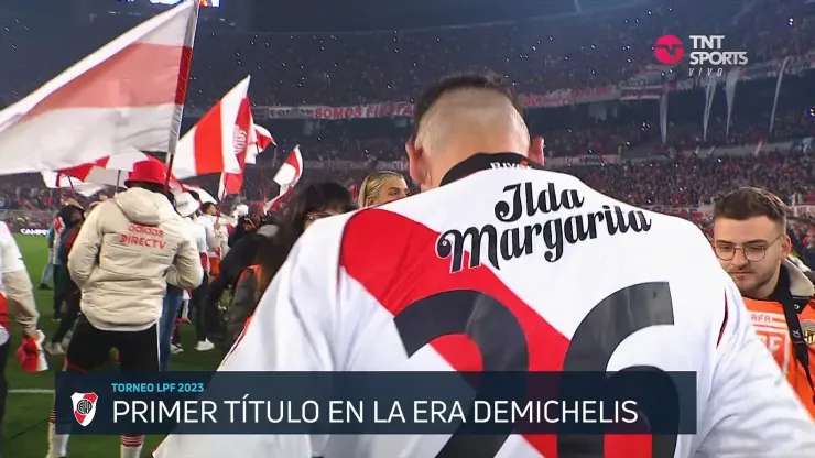 La especial camiseta que lució Demichelis para los festejos de River campeón