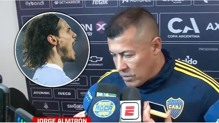 "No...": la contundente respuesta de Almirón cuando le preguntaron por Cavani