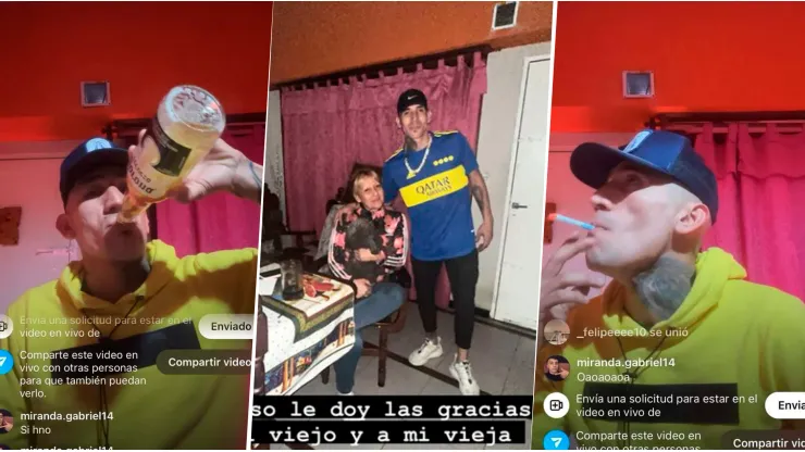 Boca, cerveza y vivo en Instagram: Centurión reapareció de la manera menos esperada