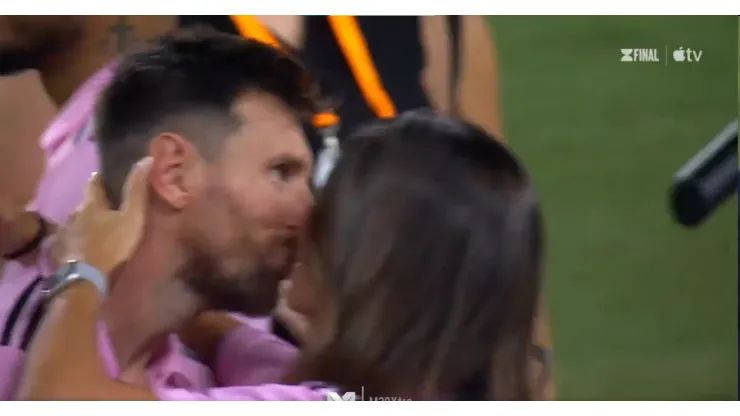 VIDEO | Emotivo: el encuentro de Messi con Anto Roccuzzo tras el título de Inter Miami