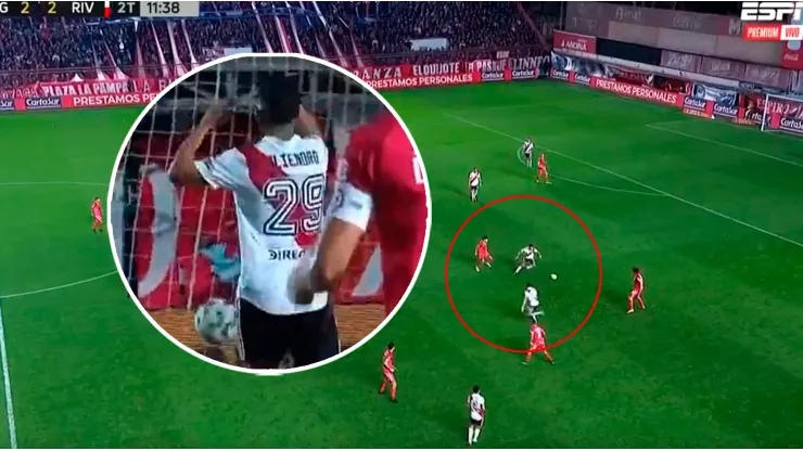 Impensado: el blooper de Aliendro que le costó un gol a River (VIDEO)