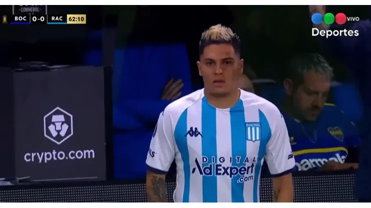 El ingreso de Juan Fernando Quintero a la cancha.
