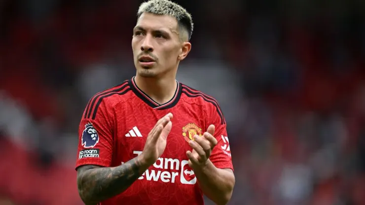 MANCHESTER, ENGLAND - AUGUST 26: Lisandro Martinez of Manchester United looks on during the Premier League match between Manchester United and Nottingham Forest at Old Trafford on August 26, 2023 in Manchester, England. (Photo by Michael Regan/Getty Images)
