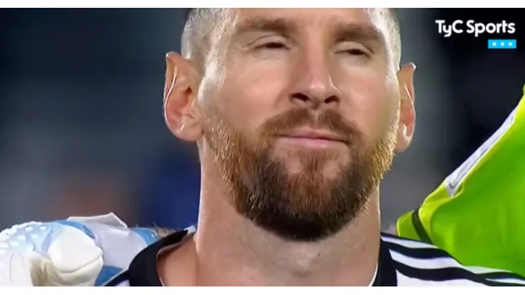 La emoción de Lionel Messi.
