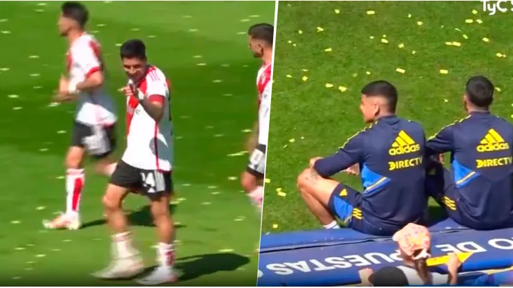 La chicana de Enzo Pérez a Rojo en pleno Superclásico