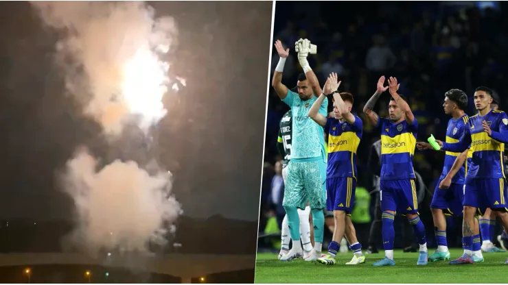 Infaltable: hinchas de Palmeiras tiraron fuegos artificiales en el hotel de Boca