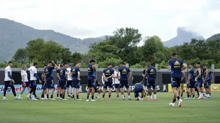 El primer entrenamiento de Boca en Río en la previa de la final
