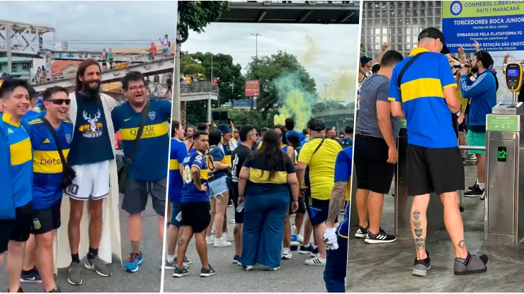 Los hinchas de Boca, rumbo al Maracaná.
