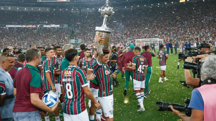 Fluminense, tras ganar el título de la Libertadores.
