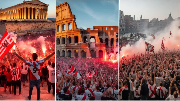 Movilizaciones de la hinchada de River según la Inteligencia Artificial. 
