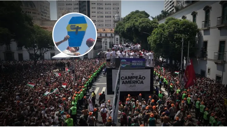 Un futbolista de Fluminense celebró la Copa Libertadores con un ataúd de Boca